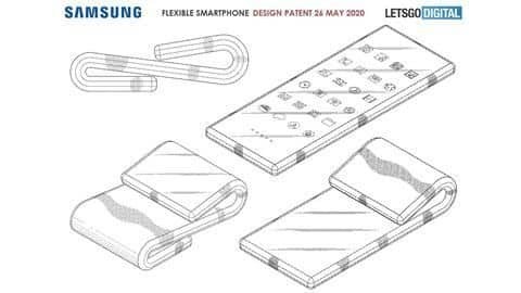 Samsung được cấp bằng sáng chế cho điện thoại gập hai chiều độc đáo