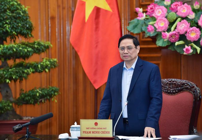 Thủ tướng Phạm Minh Chính phát biểu tại cuộc họp sáng 27/11. Ảnh: VGP.