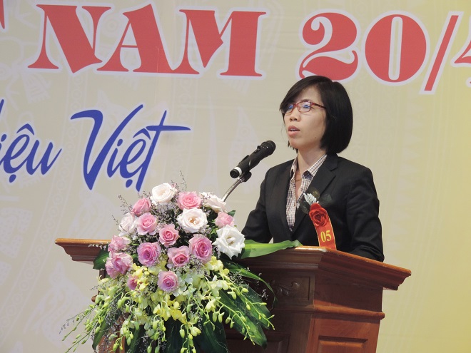 Bà Nguyễn Hà Thu, Giám đốc Công ty TNHH Quốc tế Trà Tiên Thảo, Phó ban phát triển hội viên (Hiệp hội VATAP)