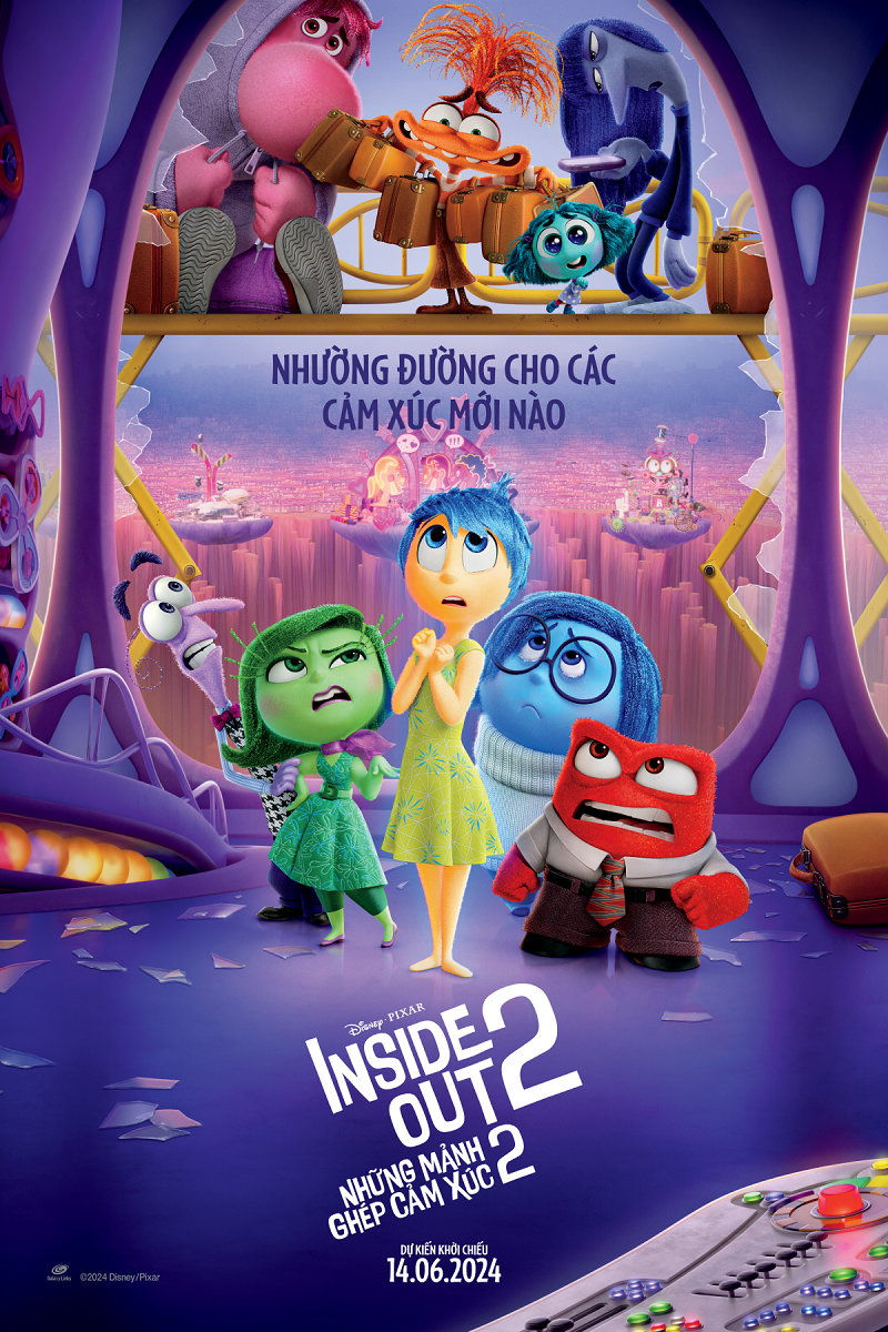 Inside Out 2 dự kiến khởi chiếu ngày 14.06 tại các rạp trên toàn quốc.