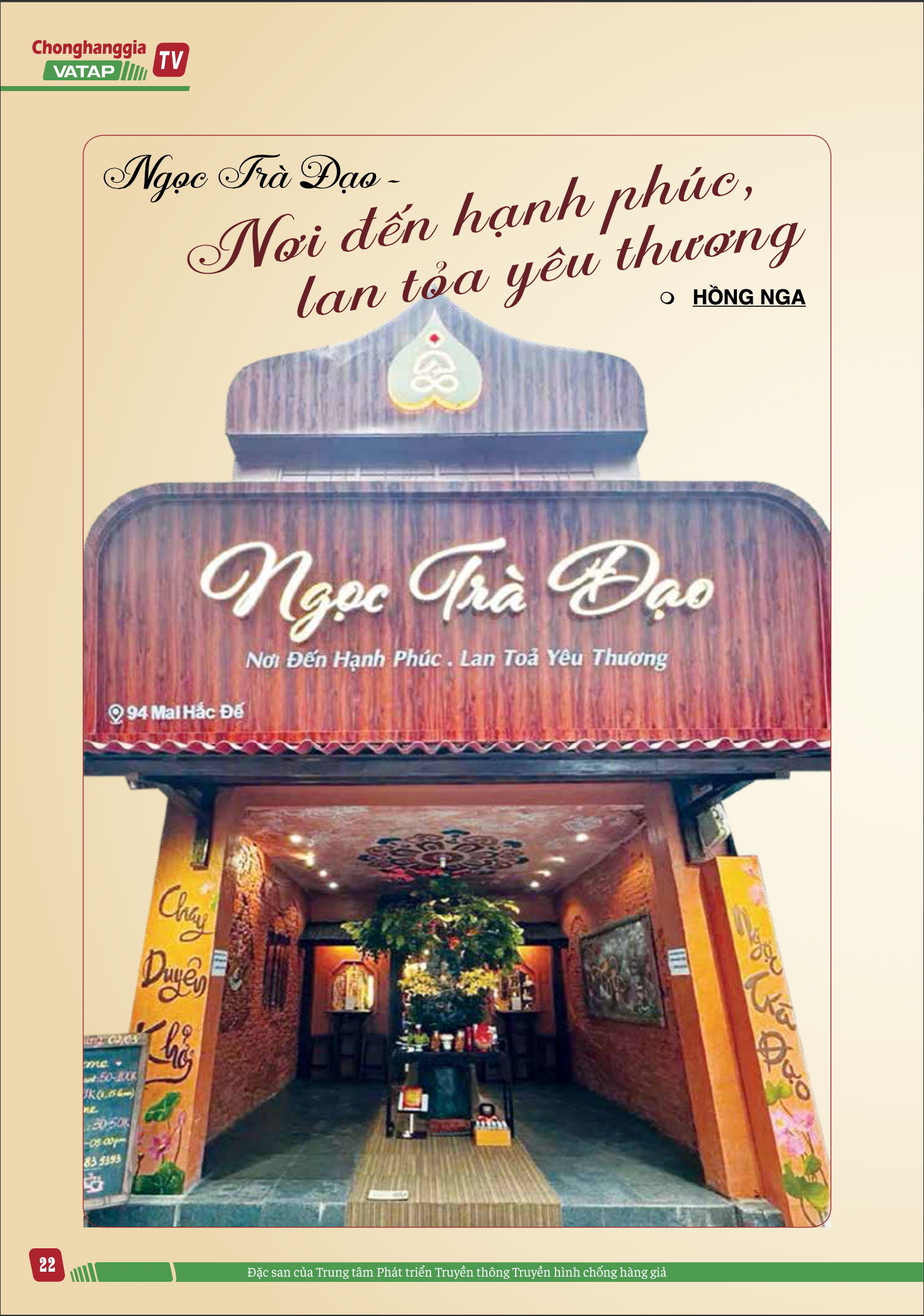 Ngọc Trà Đạo - Nơi đến hạnh phúc, lan toả yêu thương