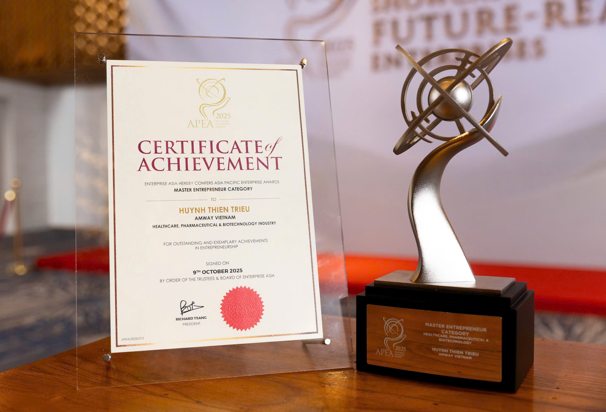 Giải thưởng Doanh nhân xuất sắc Châu Á 2025 (Master Entrepreneur Award)